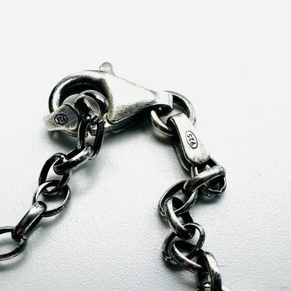 Kingman Turquoise & Sterling Silver Pendant Necklace—Navajo artist Johnny Dixon - Picture 6 of 10